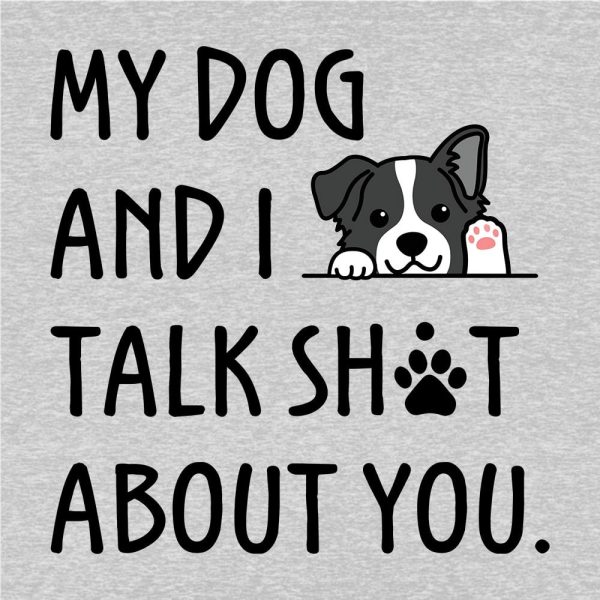 My Dog And I? Standard Tee Heather Grey - Image 2