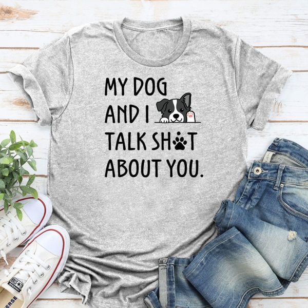 My Dog And I? Standard Tee Heather Grey