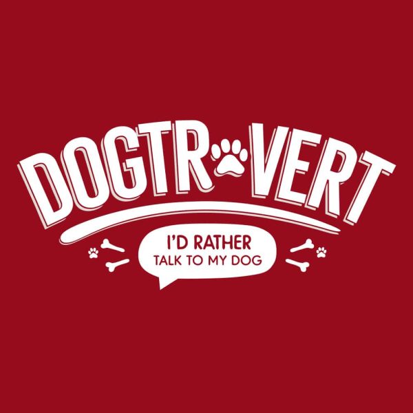 Dogtrovert Standard Tee Red - Image 2