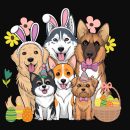 Doggie Easter Egg Hunt Standard Tee Black
