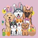 Doggie Easter Egg Hunt Standard Tee Light Pink