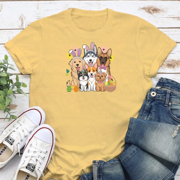 Doggie Easter Egg Hunt Standard Tee Yellow