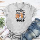 Behind Every Good Woman Are A Lot Of Dogs Standard Tee Heather Grey