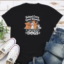 Behind Every Good Woman Are A Lot Of Dogs Standard Tee Black