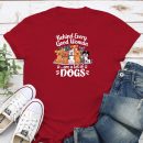 Behind Every Good Woman Are A Lot Of Dogs Standard Tee Red