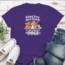 Behind Every Good Woman Are A Lot Of Dogs Standard Tee Purple