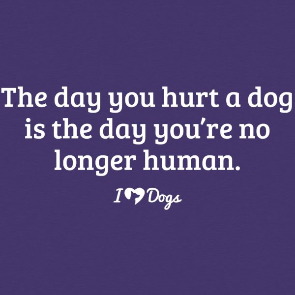The Day You Hurt A Dog? Standard Tee Purple - Image 2